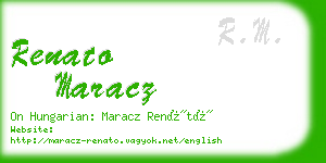 renato maracz business card